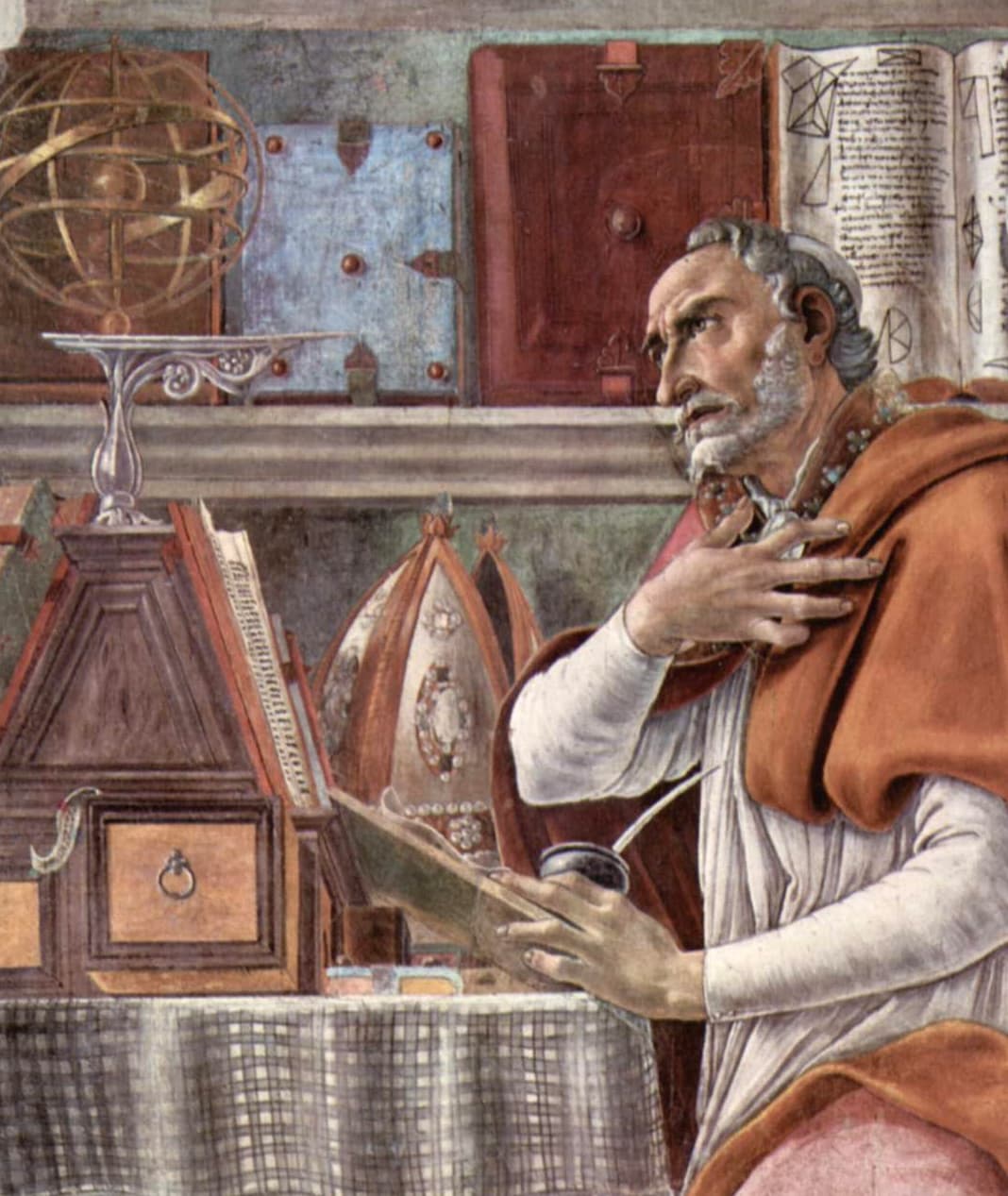 Pintura de Santo Agostinho de Hipona, por Sandro Botticelli